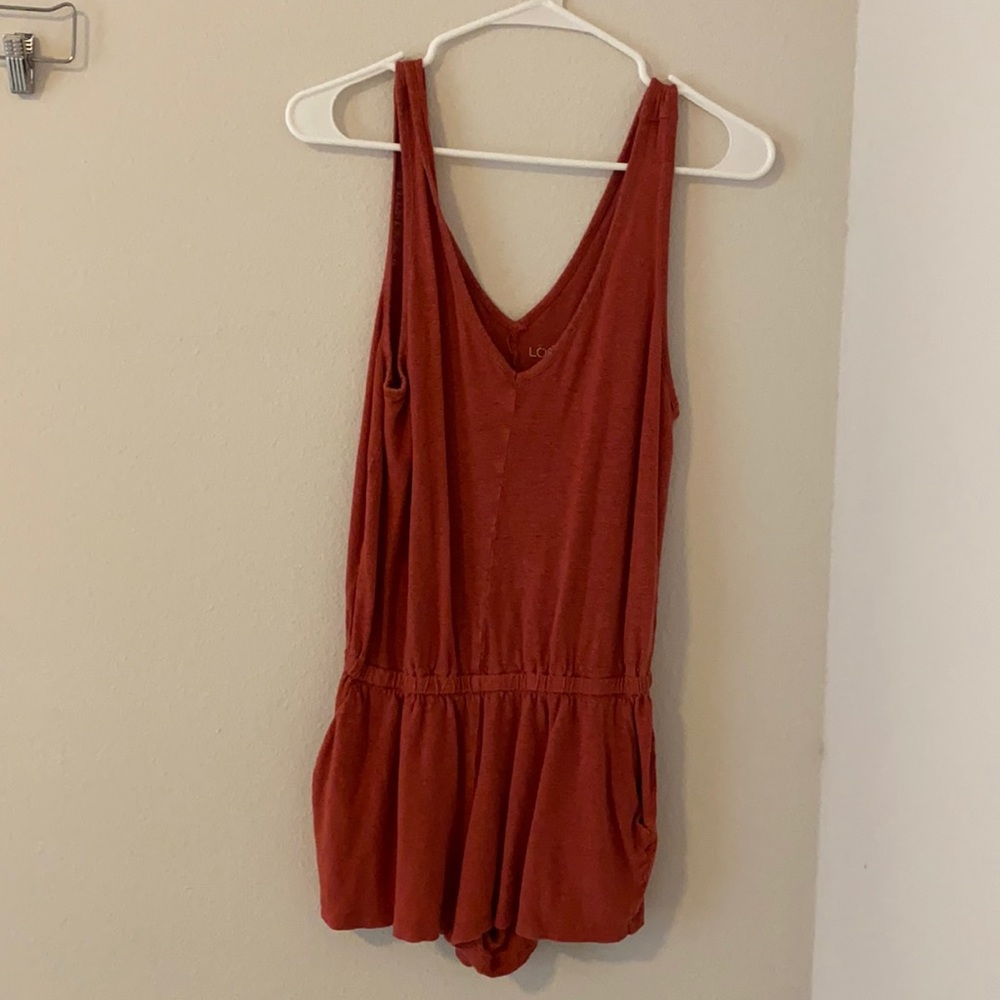 Burnt Orange Tank Top Romper